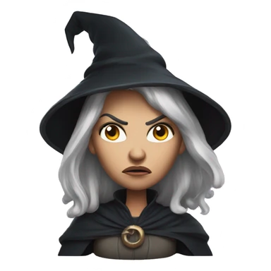 angry witch from Dungeons & Dragons super realistic sticker