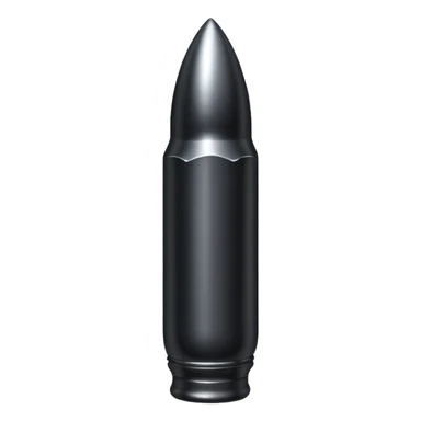 black very long bullet metallic 50 sticker