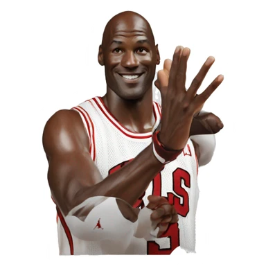 michael jordan giving high five sticker