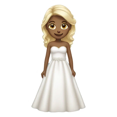 Blonde girl in wedding dress sticker
