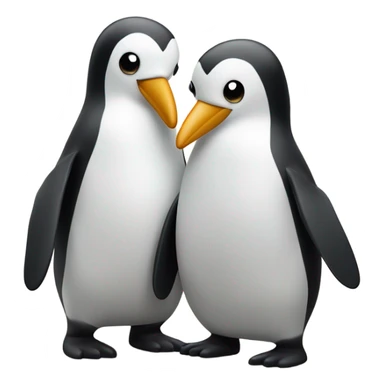 Zwei Pinguine essen Kuchen  sticker