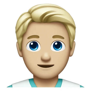 blonde male surgeon with blue eyes  sticker