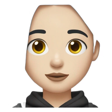 Billie eilish chanteuse 2018 cheveux bleus sticker