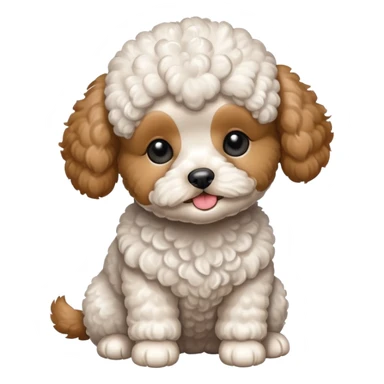 Toy poodle puppy sticker