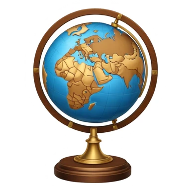 Globe on stand sticker