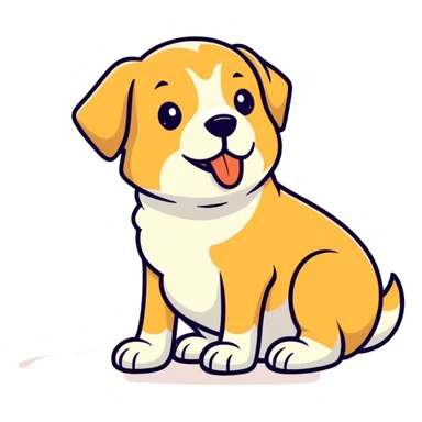 Dog licking feet  sticker