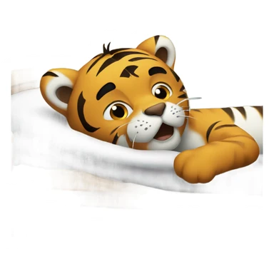 Get well soon said by tiger sticker
