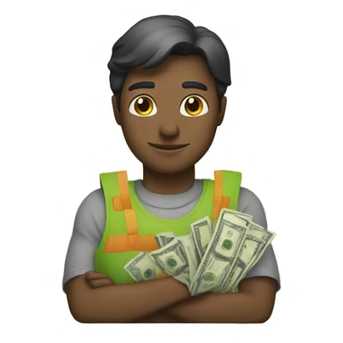 hardworking dollar sticker
