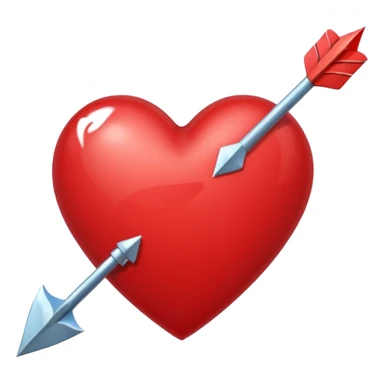 Un corazón con una flecha y una P sticker