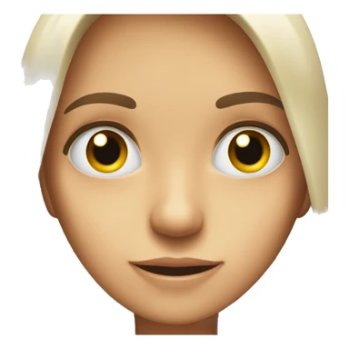 big eye, staring through, smiling without showing teeth sticker