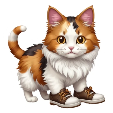Cat wearing shoes  sticker