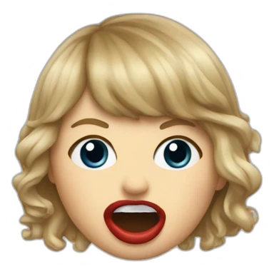 taylor-swift-mouth-bbc sticker