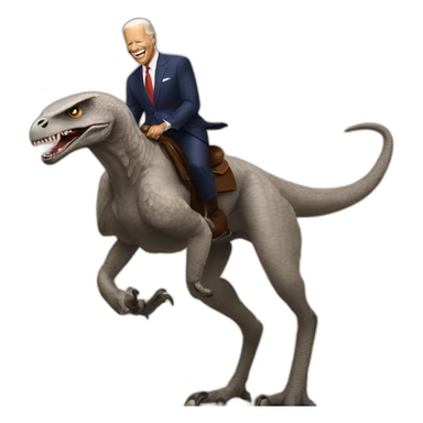 raptor riding biden sticker