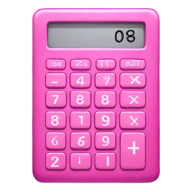 pink calculator sticker
