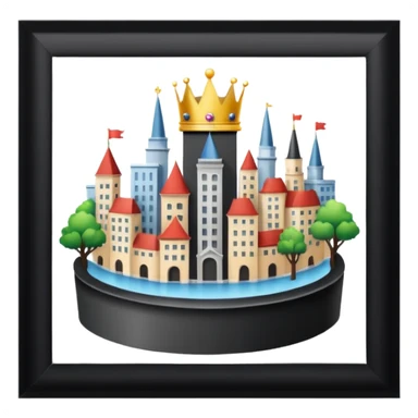 City with a crown sticker