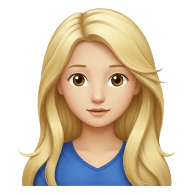 Girl blond long hars  sticker