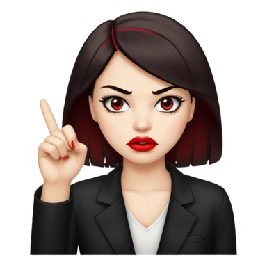 Letters saying “Don’t PMO” With an angry lady standing behind the letters with her finger up  sticker