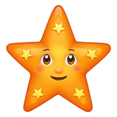 Orange star sticker