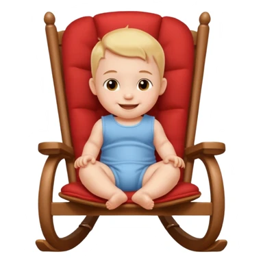 Bebe en silla mecedora  sticker