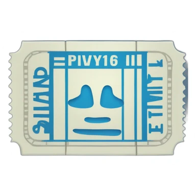 PNG format blue ticket sticker