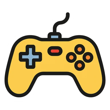 game controller icon with color outline sticker