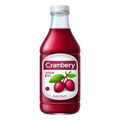 Cranberry juice bottle sticker