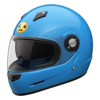 emoji capacete de moto azul sticker