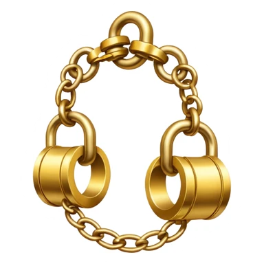 Golden shackles chains sticker
