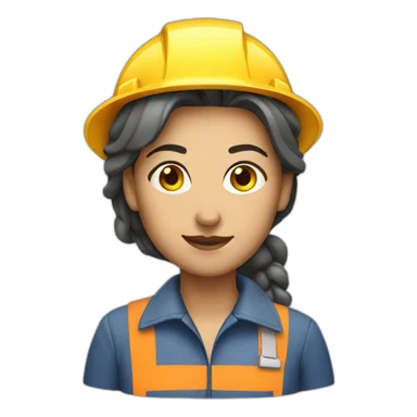 a constructor woman sticker