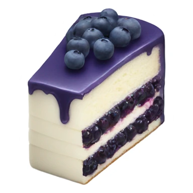 white cake with blueberry topping sticker