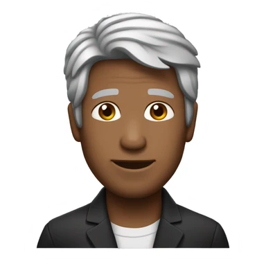 Gere um emoji para uma social mídia, braça do cabelo preto no ombro  sticker