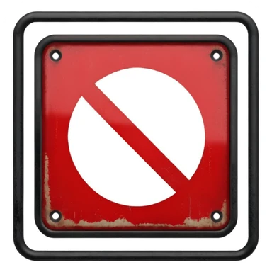 panneau interdit sticker