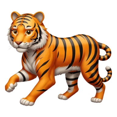 High resolution of a runnig tigar sticker