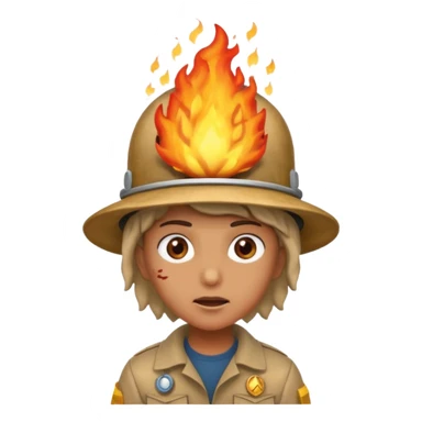 Brain with fire describe passion explorer person sticker