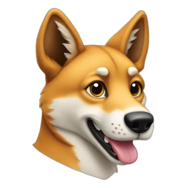 A dingo waving its paw sticker