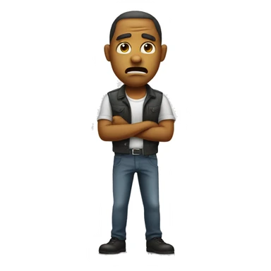 stank face standing with hands on hip sticker