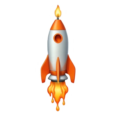 Yeah a rocket with a candle ON IT, so on it's side it must be 45 degree from the 360

So this: 🕯️

On a rocket sticker