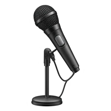 microphone with stand sticker