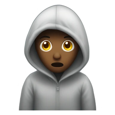 a person scared at night sticker