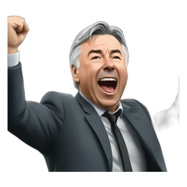 Carlo Ancelotti celebration sticker