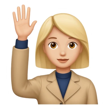 hello waving hand SMS sticker