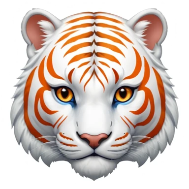 White tiger blue eyes sticker