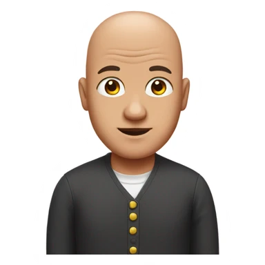 Bald man with a pink bow on top of his head  sticker