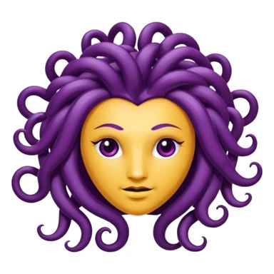 Hazme una medusa con piel de uva morada sticker