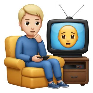 Watching tv  sticker