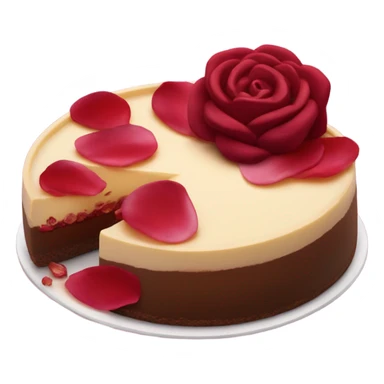 Dark red Rose cheesecake sticker