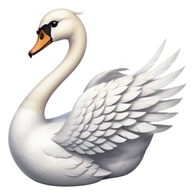 Swan with t-shirt sticker