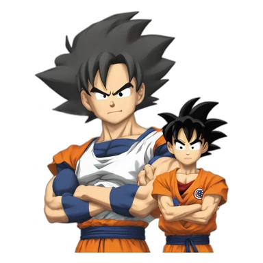 Goku mélangé avec saitama sticker