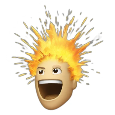 exploding head sticker