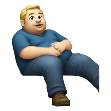 Extremely fat man sitting in the bed of a 2006 Chevy Silverado  sticker